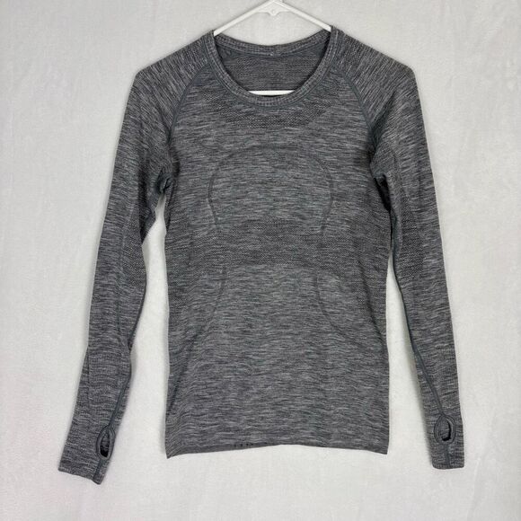 Lululemon Women's Grey Swiftly Tech Long Sleeve Workout Top Size 6 - Picture 1 of 10